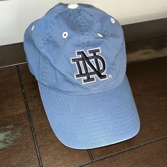 Old North Carolina Notre Dame Fighting Irish Blue color Worn baseball sloop cap - Picture 1 of 5